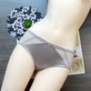 Oil Gloss Silk Sexy Mesh Underwear for Lingerie Women Low Waist Breathable Comfortable Women's Triangle Antibacterial Panties