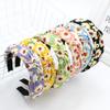 Весна Лето Красивая Тканевая Повязка на Голову с Цветочным Принтом для Женщин Девушек Шоппинг Умывание Лица Головные Уборы Инс Женский Обруч для Волос Аксессуар