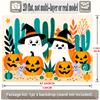 Party Backdrop Halloween Flat Banners Cactus Pumpkin Ghost Witch Celebrations Wedding Celebration Photo Booth Front Door Decor