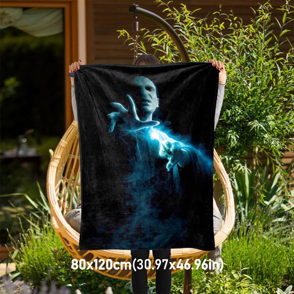 1pc dark magic wand smoke Outdoor Flannel Throw Blanket All Season Soft Warmth,Home Decor 1031259