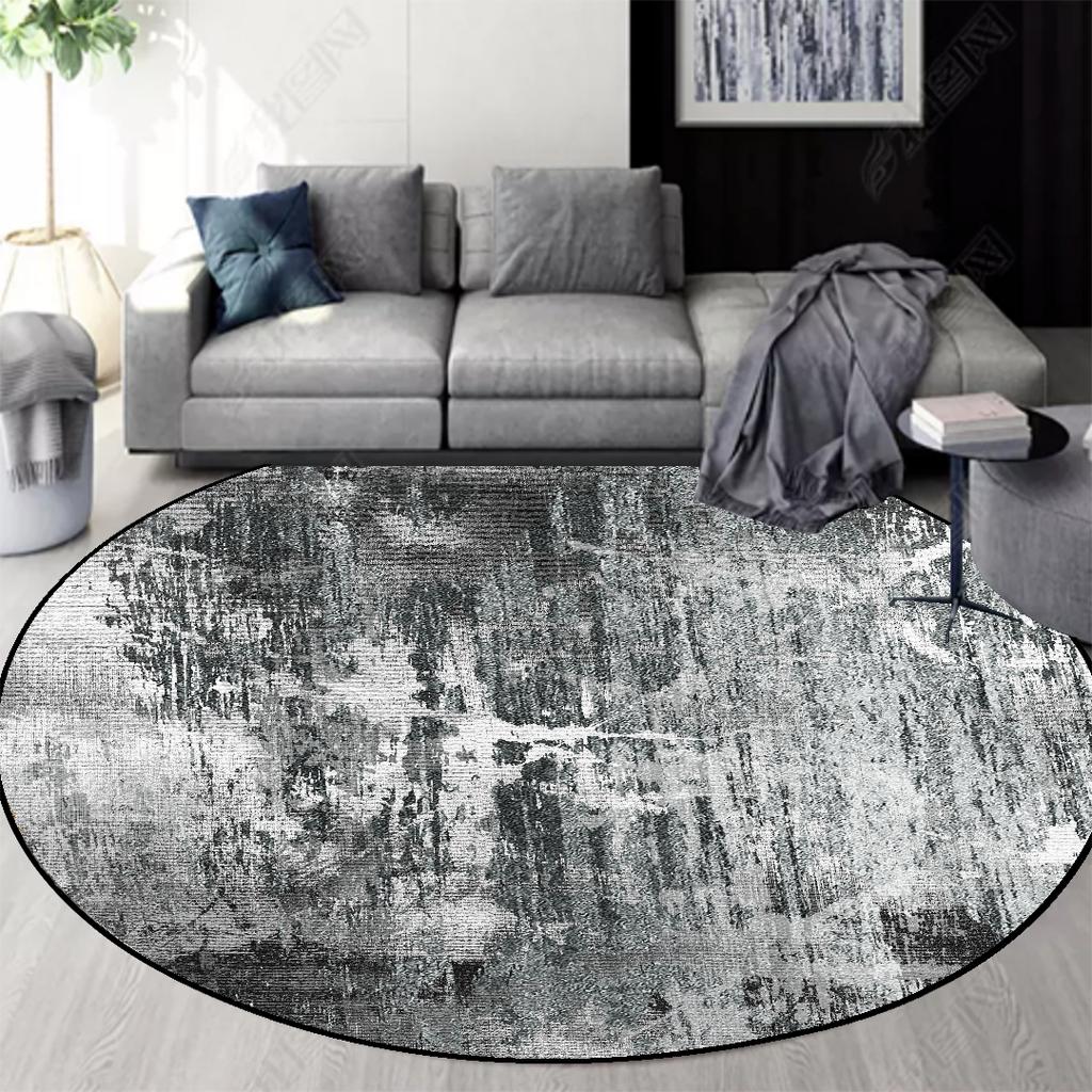 INS Round Carpet Living Room Decoraiton Abstract Luxury Style Large Room Lounge Rug Bedroom Decor Soft Fluffy Study Chair Mat