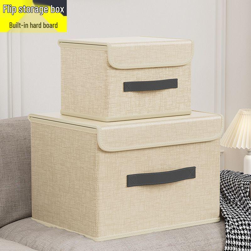 Dustproof Foldable Storage Box for Clothes, Toys, and Underwear - Large Bin for Bedroom Organization