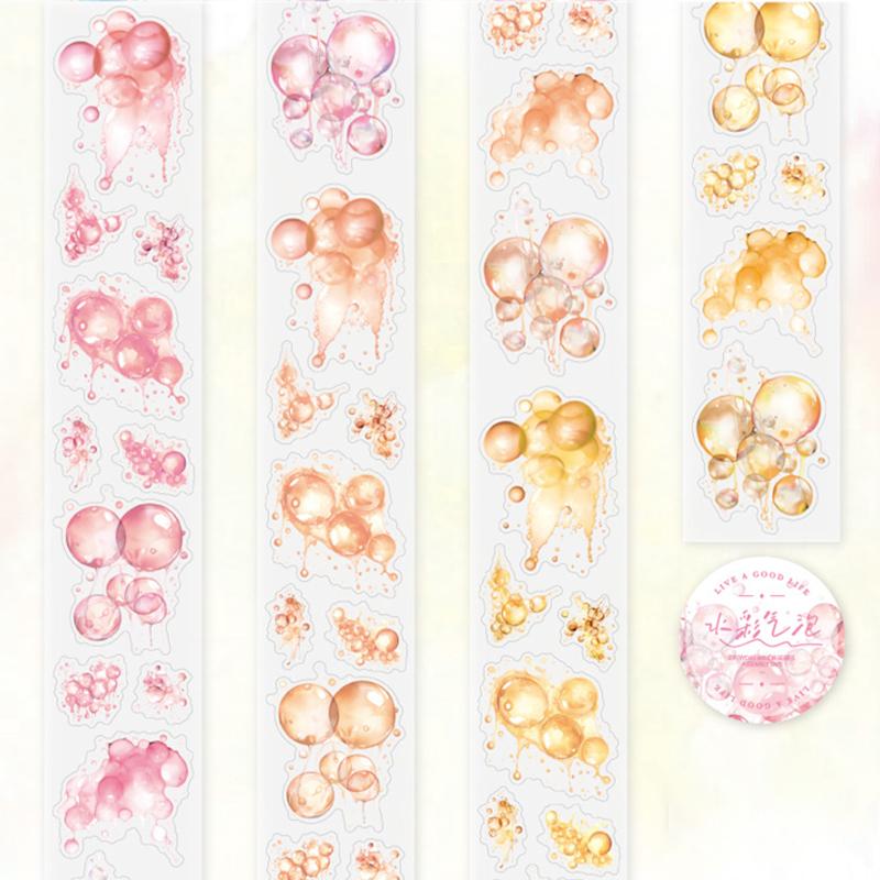 Мистер. Бумага 4Style 1 рулон/пакет Серия Illusion Bubble Длинная петля Высеченная ПЭТ-лента DIY Материал для украшения блокнота