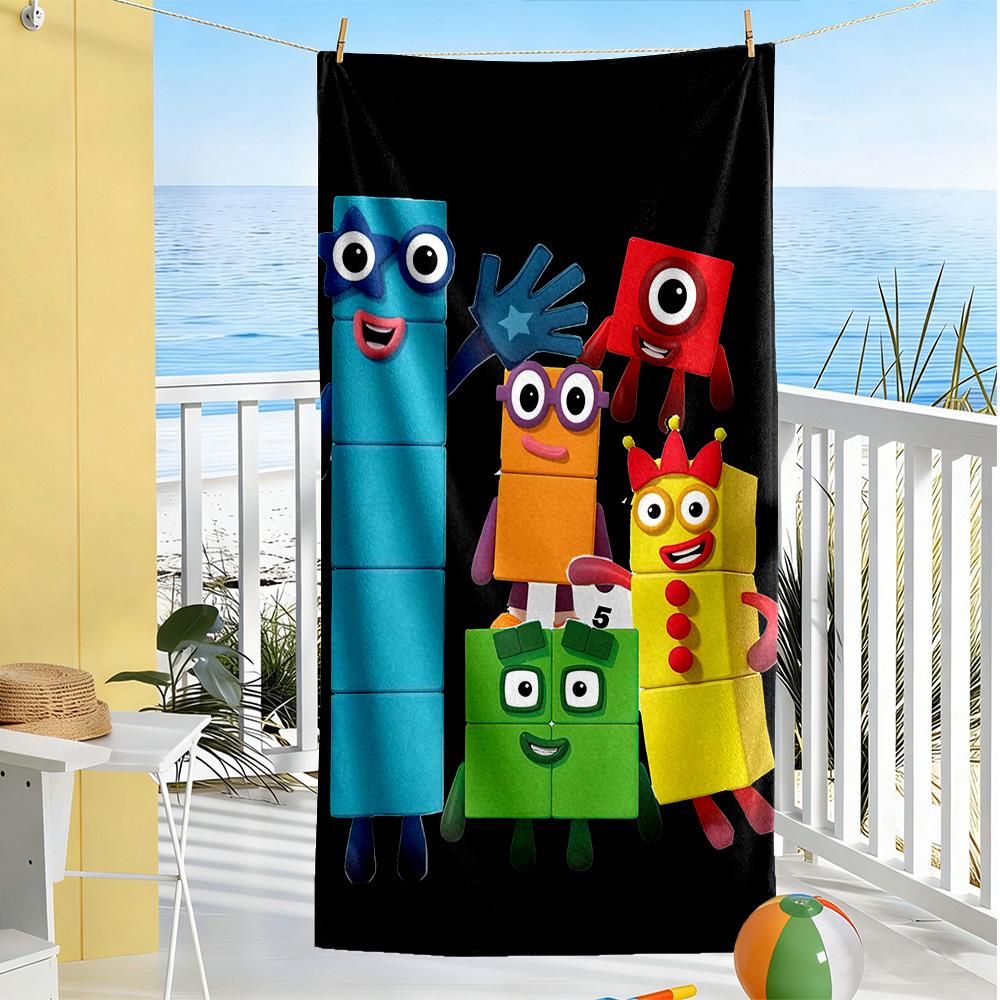 Numberblocks Beach Towel Quick-Dry Soft Microfiber Comfortable Lightweight