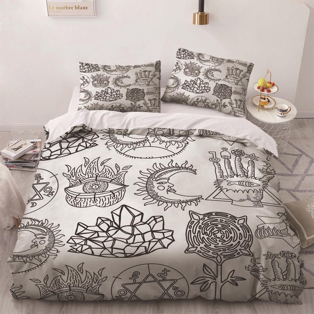 Африка Египет Король Королева Пододеяльник Египетский Фараон Постельное Белье Набор Для Подростков Взрослых Древние Фрески 2/3шт Полиэстер Пододеяльник