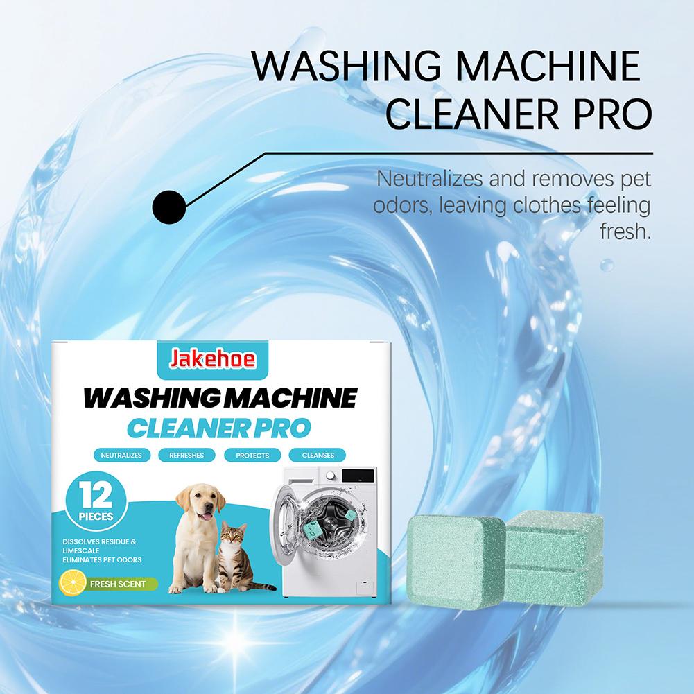 Washing Machine Cleaner Odor Removal Tablets Pet Hair Dissolver For Daily Cleaning Improves Odor Control Pet-Friendly
