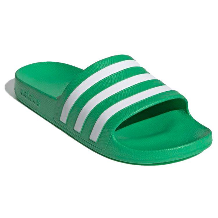 adidas Adilette Aqua Slides Ярко-зеленые кроссовки унисекс облачно-белые FY8048