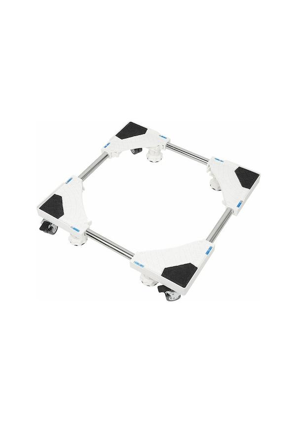 Mufunye Washing Machine Stand Refrigerator/Washing Machine/Dryer Base Adjustable Length 47cm69cm Support Load 150kg Noise Reduction Effect Black Whit