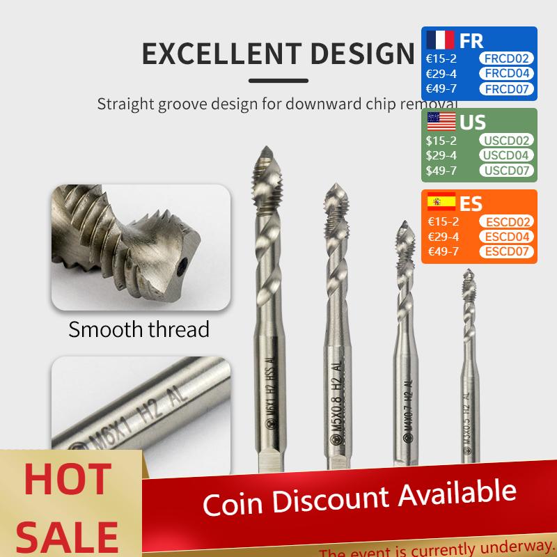 1 шт./5 шт./10 шт. M6*1/M4*0,7/M8*1,25 Детали, изготовленные методом ЧПУ и токарной обработки, алюминиевый метчик