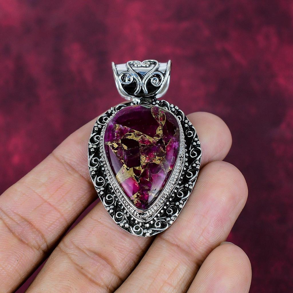 Медный Турмалин Ручной работы Подвеска с драгоценным камнем, 925 Проба Стерлинговое Серебро Красивое Подвесное Ювелирное Изделие