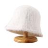 Women Autumn Winter Bucket Hat Solid Color Super Soft Windproof Female Thicken Winter Warm Fisherman Hat