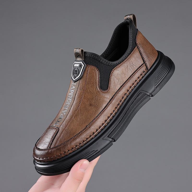 new leather shoes men's spring and autumn men's shoes fashion casual one-pedal shoes