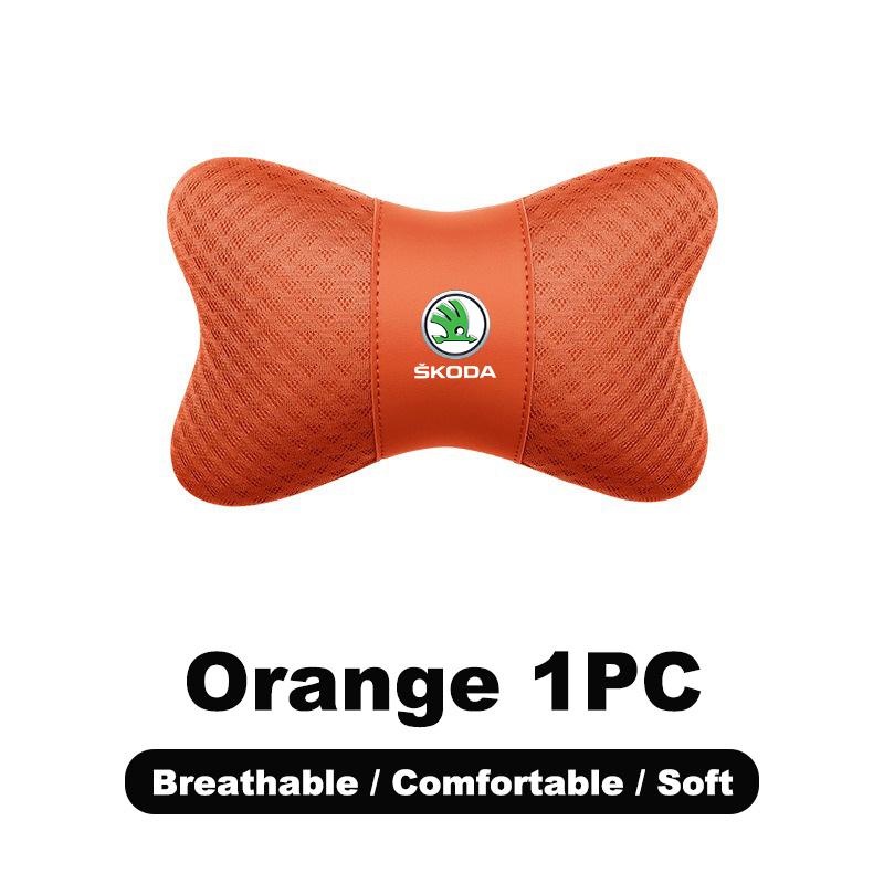 Car Seat Headrest Lumbar Support Cushion Pillow For Skoda S Fabia 2 Superb Octavia 2 Karoq VII Yeti Scala Kamiq VRS Accessories