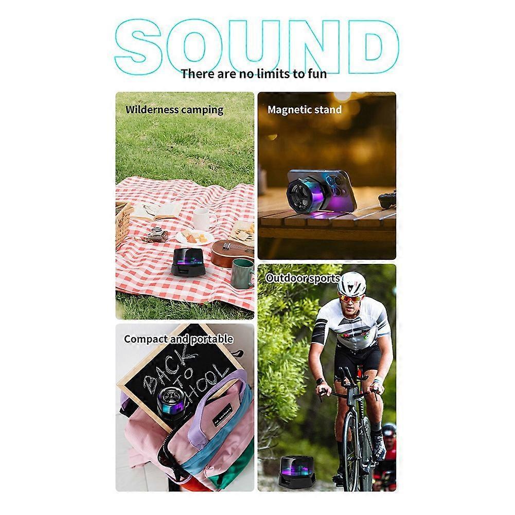 Магнитная Bluetooth-совместимая колонка RGB-подсветка Bluetooth-совместимая 5.3 Маленькая беспроводная колонка Min less