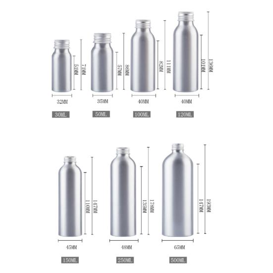 Портативный алюминиевый контейнер для хранения жидких косметических лосьонов с крышкой