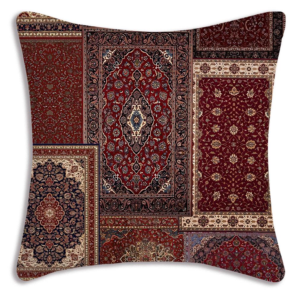 Роскошные персидские R-Ковры Наволочки Мультяшные Декоративные для Дивана Домашние Двусторонние Печать Короткий Плюш Милая Наволочка