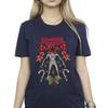 Netflix Womens/Ladies Stranger Things Christmas Demogorgon Cotton Boyfriend T-Shirt