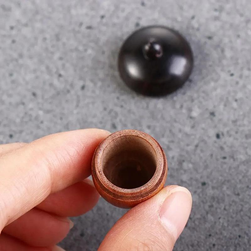 1Pc Mini Pill Case Solid Wood Bottle Holder Sandalwood Rescue Container Storage Box Pill Case Container Pill Box Key Chain