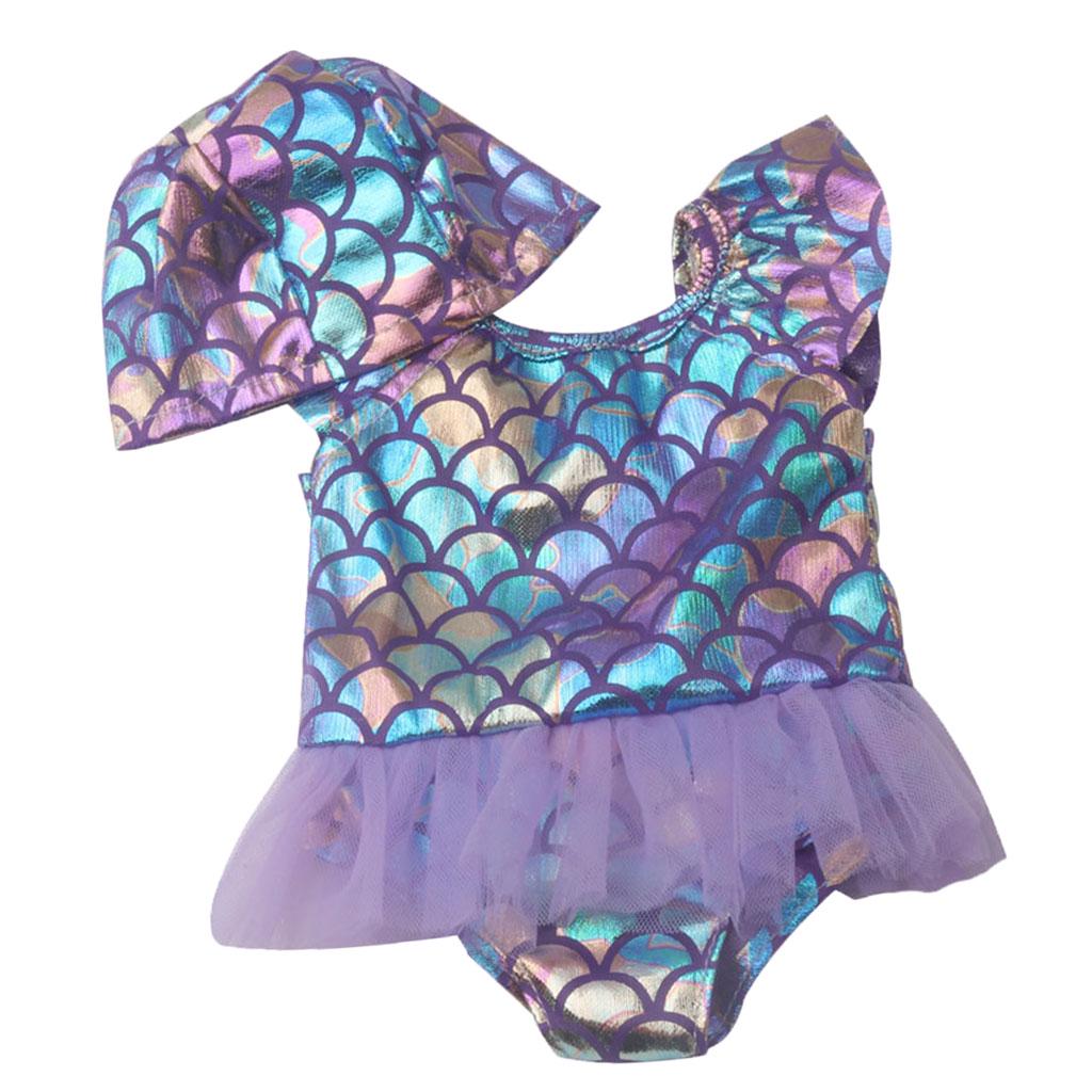 Одежда купальник и панамка для кукол размером 43 см