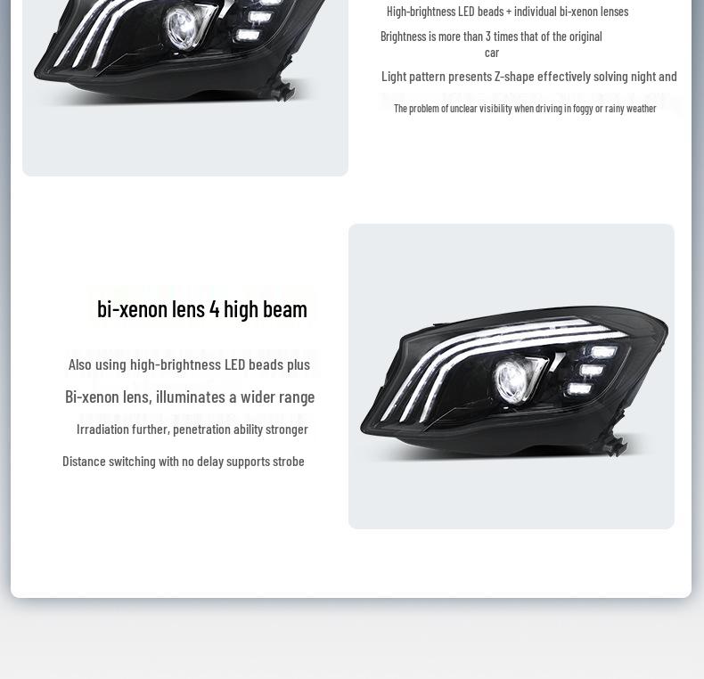 Mercedes-Benz GLA 200/260 (2015-2019) Maybach-Style LED Daytime Running Lights Assembly