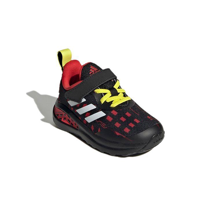 Adidas Marvel X  Adventures Fortarun Superhero Durable Low-Top Sports Casual Shoes Baby Sneakers Black Red H68114