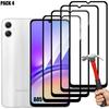 Pack-4 Full Tempered Glass for Samsung Galaxy A05 - Shockproof Screen Protector