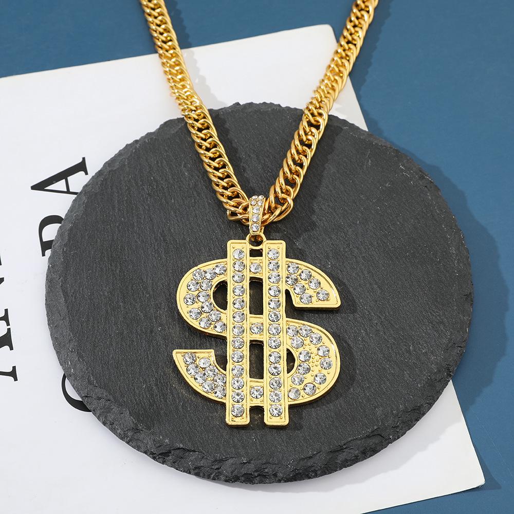 Her Lab Ювелирные изделия| Роскошное золотое американское колье, кулон-монета, инкрустированная бриллиантами, аксессуары для удачи, подарок