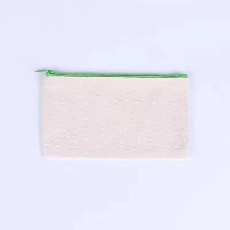 3/5/10 Pcs/Lot Student School Canvas Zipper Storage Bags DIY Blank Craft Cosmetic Ziplock Cotton Pouches for Pencil 21x12cm