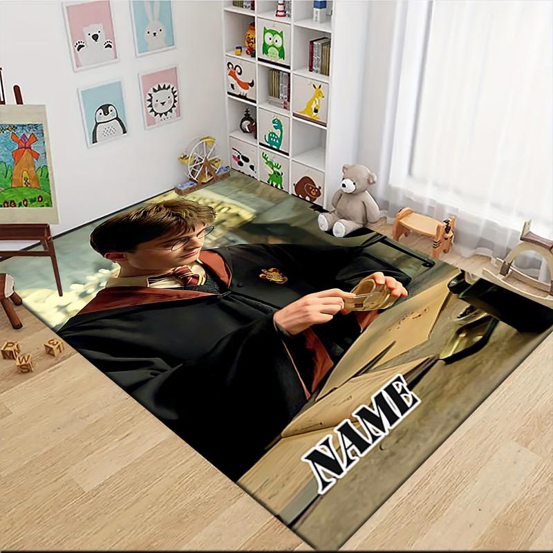 Custom Name Harry Potter's Study Carpet Rug Customizable Soft Washable Anti-Slip Home Living Room Sofa Mats Personalized Rug. 090982
