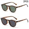 2 ШТ. Новые Ретро Очки Круглые Модные Солнцезащитные Очки Мита Персонализированные Солнцезащитные Очки JH3053