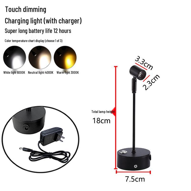 Tri-Color Touch Dimming Jewelry Display Light