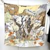 Mulberry Silk Scarf Silk Animal World 90 Spring French Retro Square Scarf Women Sunscreen Shawl Scarf