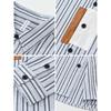 Japanese-Style Design Patchwork Striped Casual Shirt for Men, Unique Loose Long-Sleeve Shirt Jacket, Hong Kong Fashion Brand