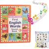 First English Words Sound Book for Babies & Toddlers, My First English Sound Toy Early Learning Book Fun Word Game for Language