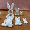 Rabbit Candle Holder Mold Easter Bunnies Resin Mold for DIY Candle Holder Tealight Holder Easter Decor Gypsum Ornament