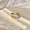 Gold Color Opening Rings Women Luxury Irregular Adjustable Finger Ring Trendy Wedding Jewelry Gift
