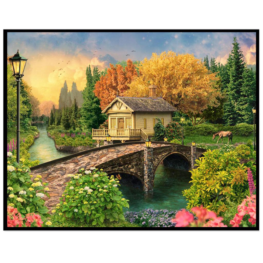 5D алмазная живопись «сделай сам», пейзажная архитектура, полный бриллиант, ручная работа, алмазная вышивка, мозаика, украшение для дома, подарок