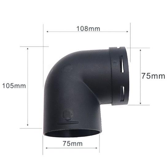 60 мм 75 мм автомобильный L воздуховод воздуховода коленчатый соединитель столярный соединитель для Webasto Eberspaecher дизельный парковочный обогреватель аксессуар