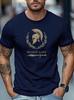Unisexs Spartan Spirit Print Tshirt with Spartan Warrior Print Regular Casual Shirt Suitable for Gym Casual