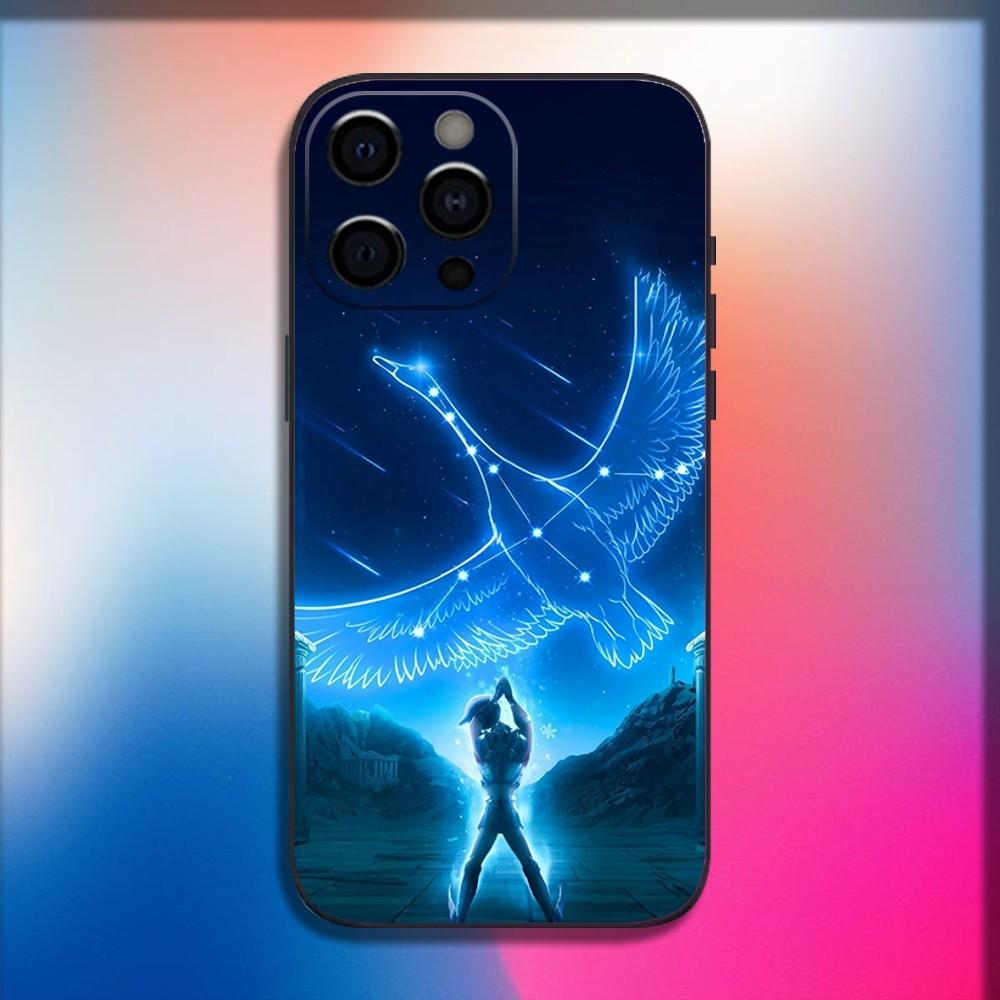 S-Сейя Рыцари Зодиака Чехол для телефона для iPhone 16,15,14,13,12,11,Pro,X,XS,Max,XR,Plus,Mini Мягкий черный чехол