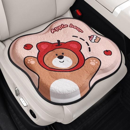 Yousheng Gel Car Seat Cushion Breathable Cooling Ice Silk Mat for Office Chair Cute Cartoon Non-Slip Pad for Summer Driving & Desk Work