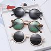 UV400 Small Frame Round Sunglasses for Women Vintage Sun Glasses Eyewear Leopard Black Glasses