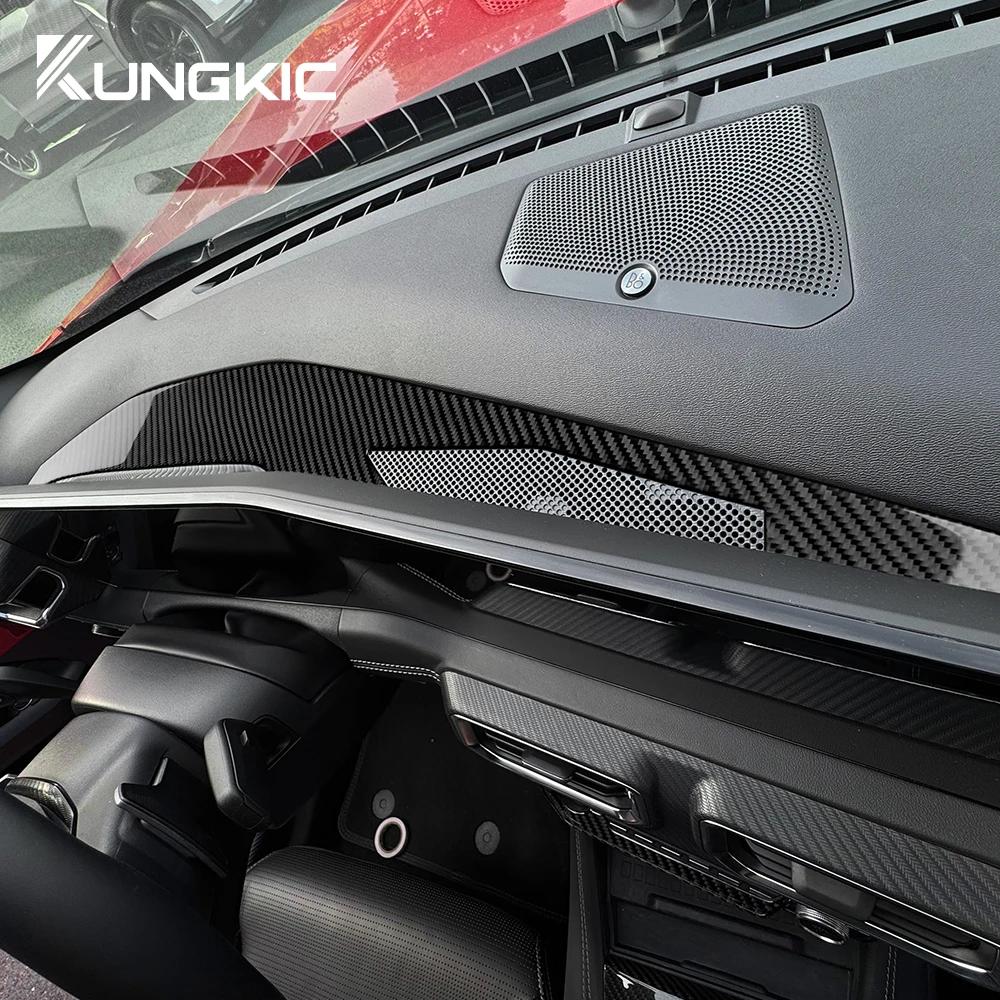 Real Soft Carbon Fiber Sticker For Ford Mustang GT Dark Horse EcoBoost 2024 2025 Instrument Panel Interior Trim Accessories