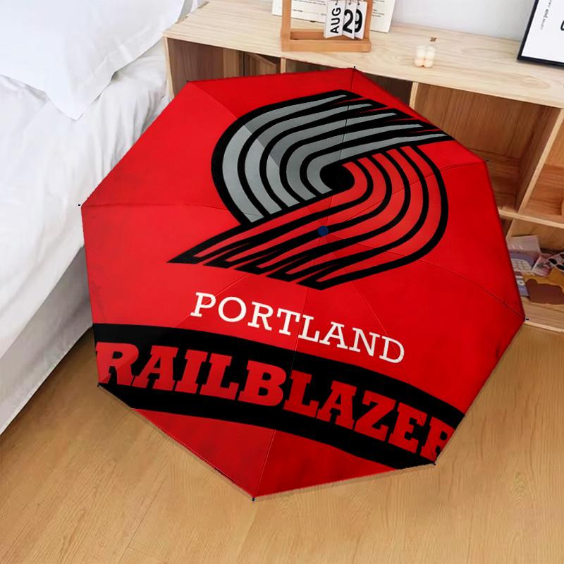 Зонт-трость Portland Blazers Складной зонт, автоматический зонт 8 спиц для путешествий, кемпинга Подарок на Хэллоуин, Рождество