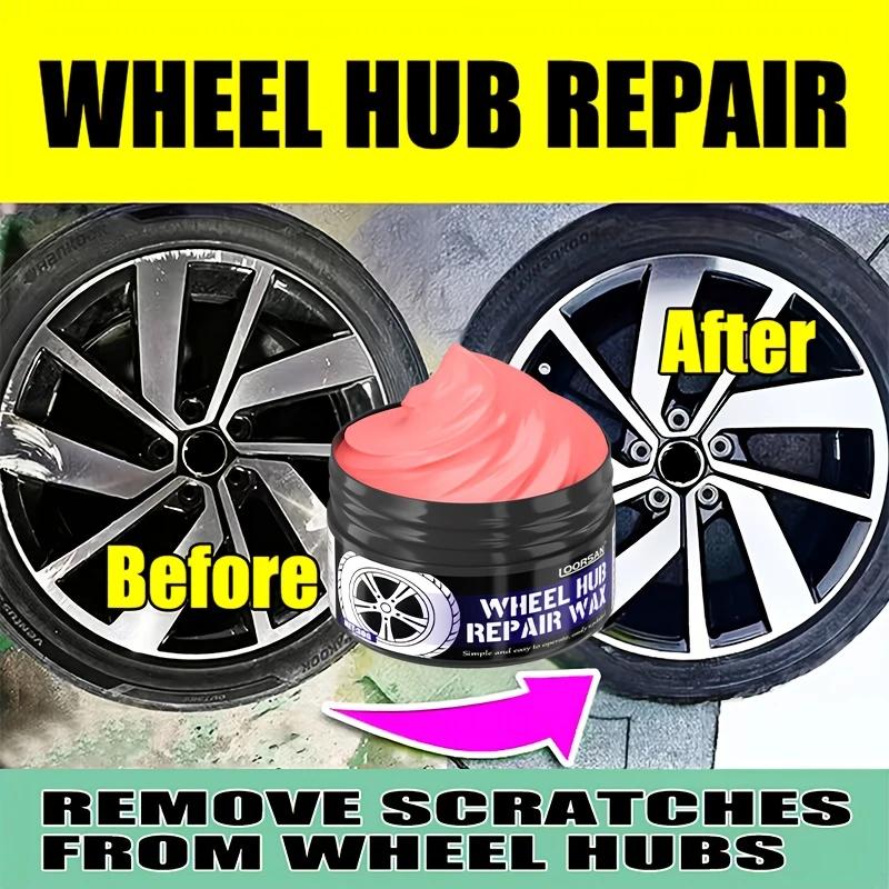 Universal Car Wheel Hub Repair Paste 30g - Scratch, Fade Removal for Aluminum Alloy & Chrome Rims, Tire Polish Wax