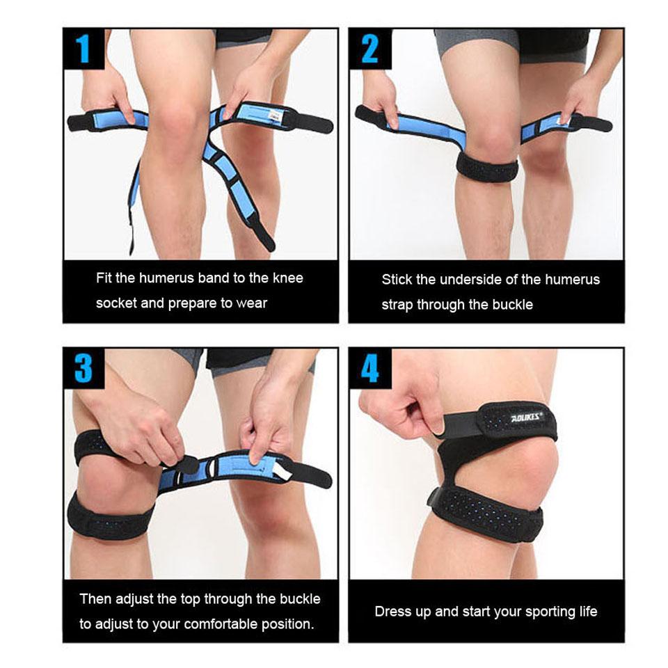 1 шт. регулируемый наколенник на колено поддержка колена для бега артрит джемпер теннис баскетбол облегчение боли в колене