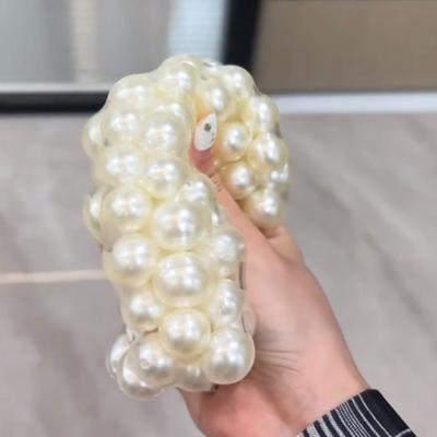 Игрушка-пищалка с бусинами из искусственного жемчуга, Формируемый хрустящий шарик со стеклянными бусинами, Антистрессовый шарик, Сенсорная игрушка, Формируемый антистрессовый шар, Игрушка-фиджет, Инструменты для снятия стресса