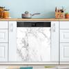 Белый мраморный магнит для посудомоечной машины, магнитная наклейка из натурального серого камня, крышка дверной панели посудомоечной машины, магнит для холодильника, декор для кухни