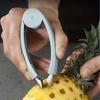 Ergonomic Comfort, Stainless Steel Pineapple Corer, Multi-Functional Fruit Strawberry Hull Remover, Kitchen Gadget for Easy Peeling and Slicing