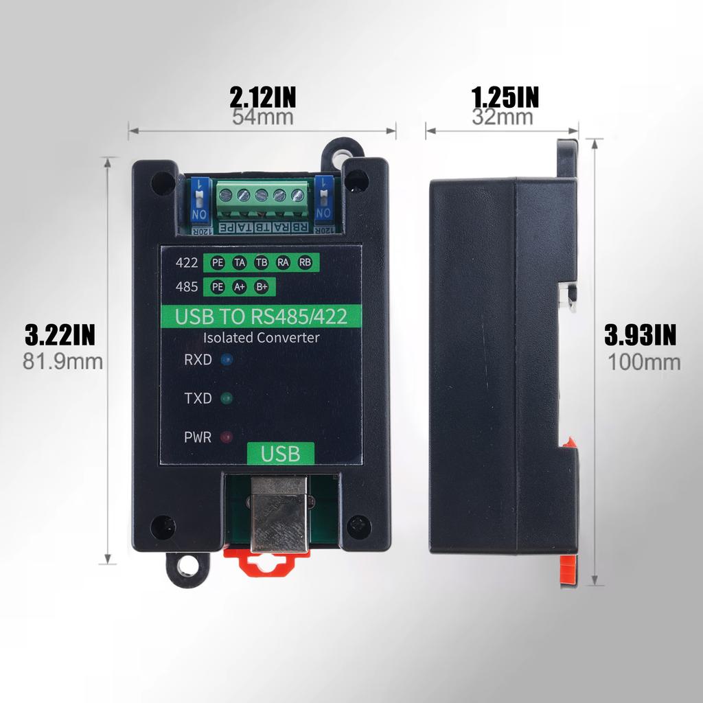 Speed USB RS485 Converter Isolation Technology 32 Devices Support Suitable for Building Monitoring Systems